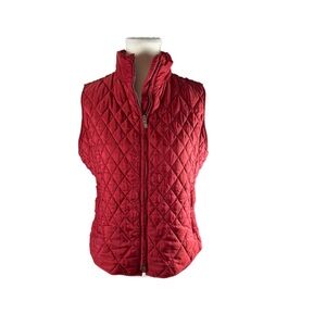 Talbots Quilted Red Women's Vest